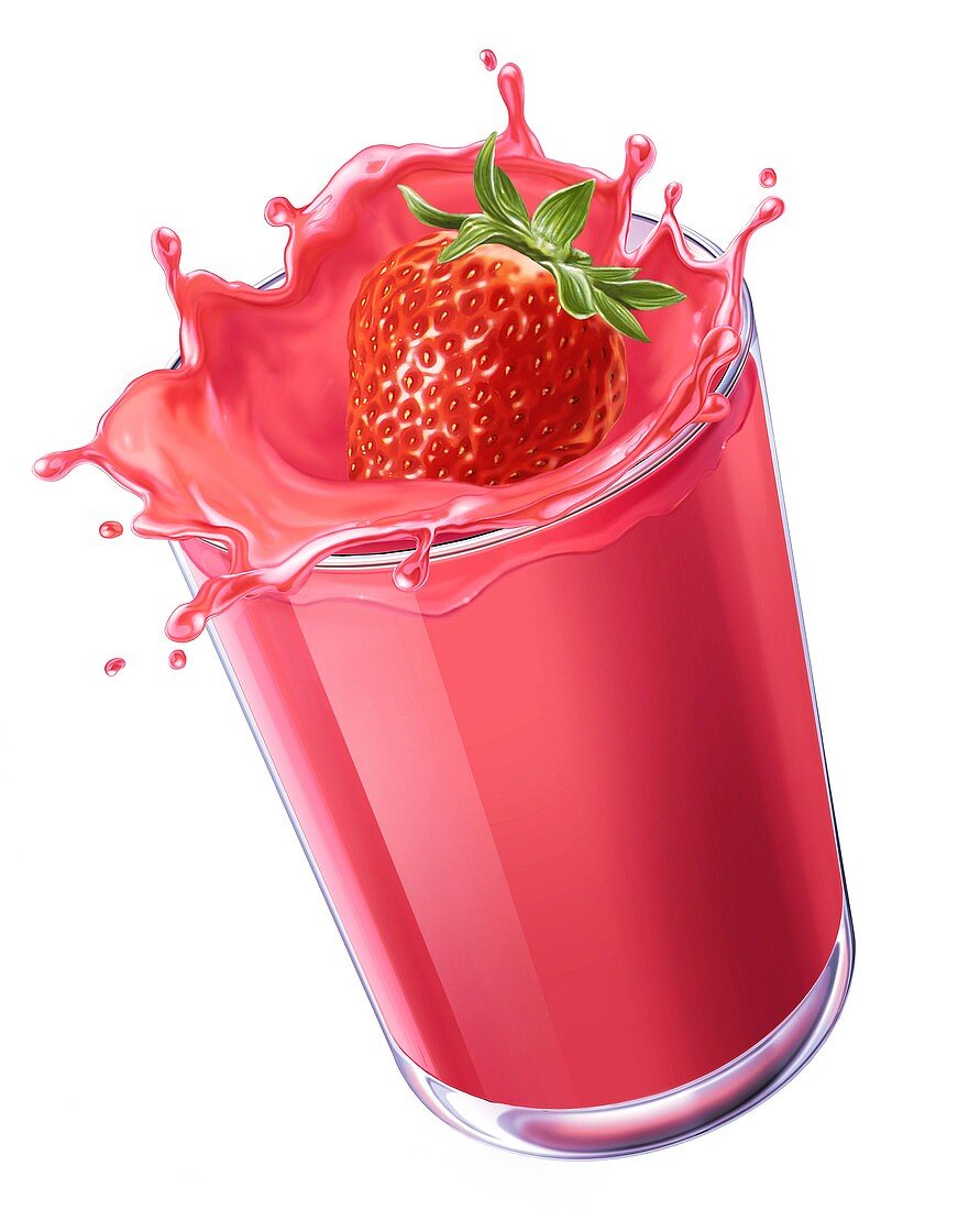 Strawberry milkshake,artwork