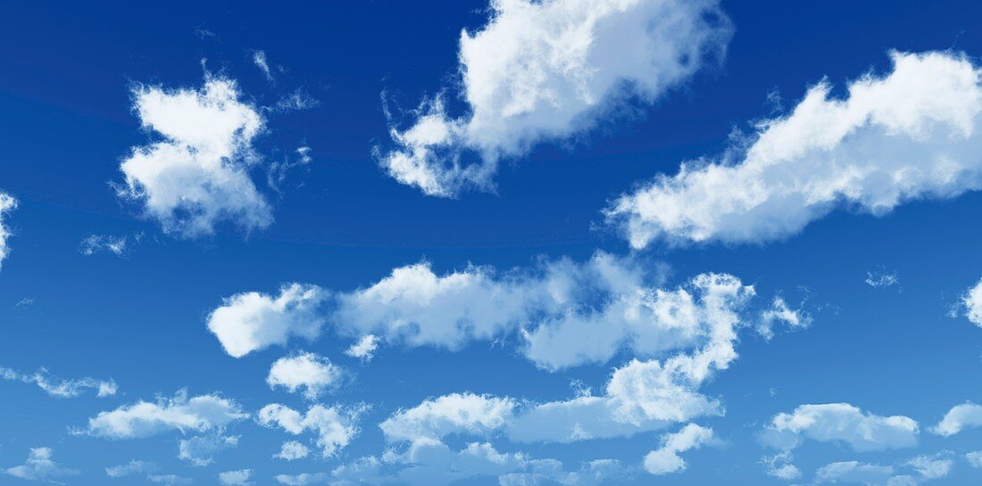 Blue sky with clouds,artwork