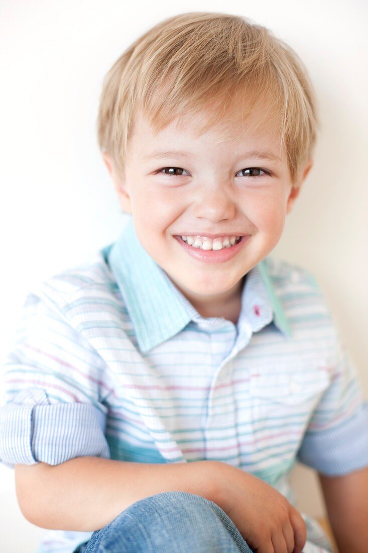 Smiling four year old boy