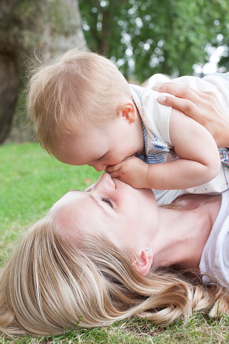 Mother and baby daughter