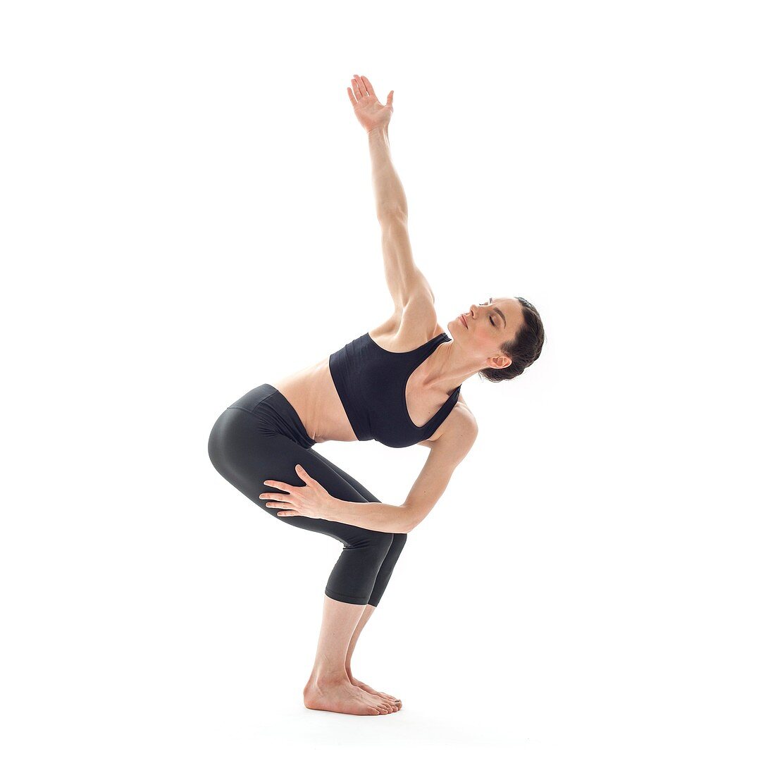 Woman practicing yoga