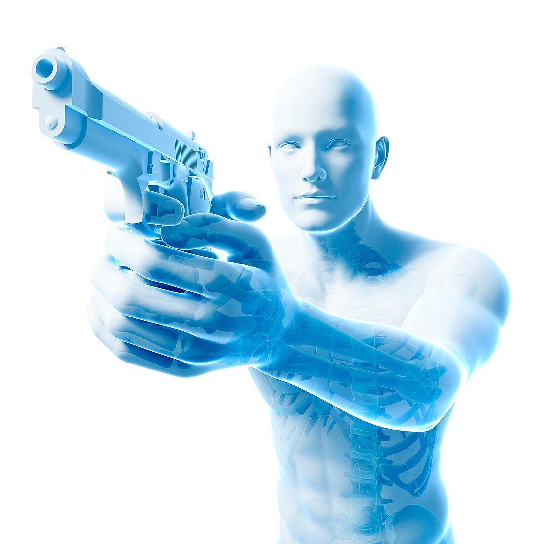 Man with gun,artwork