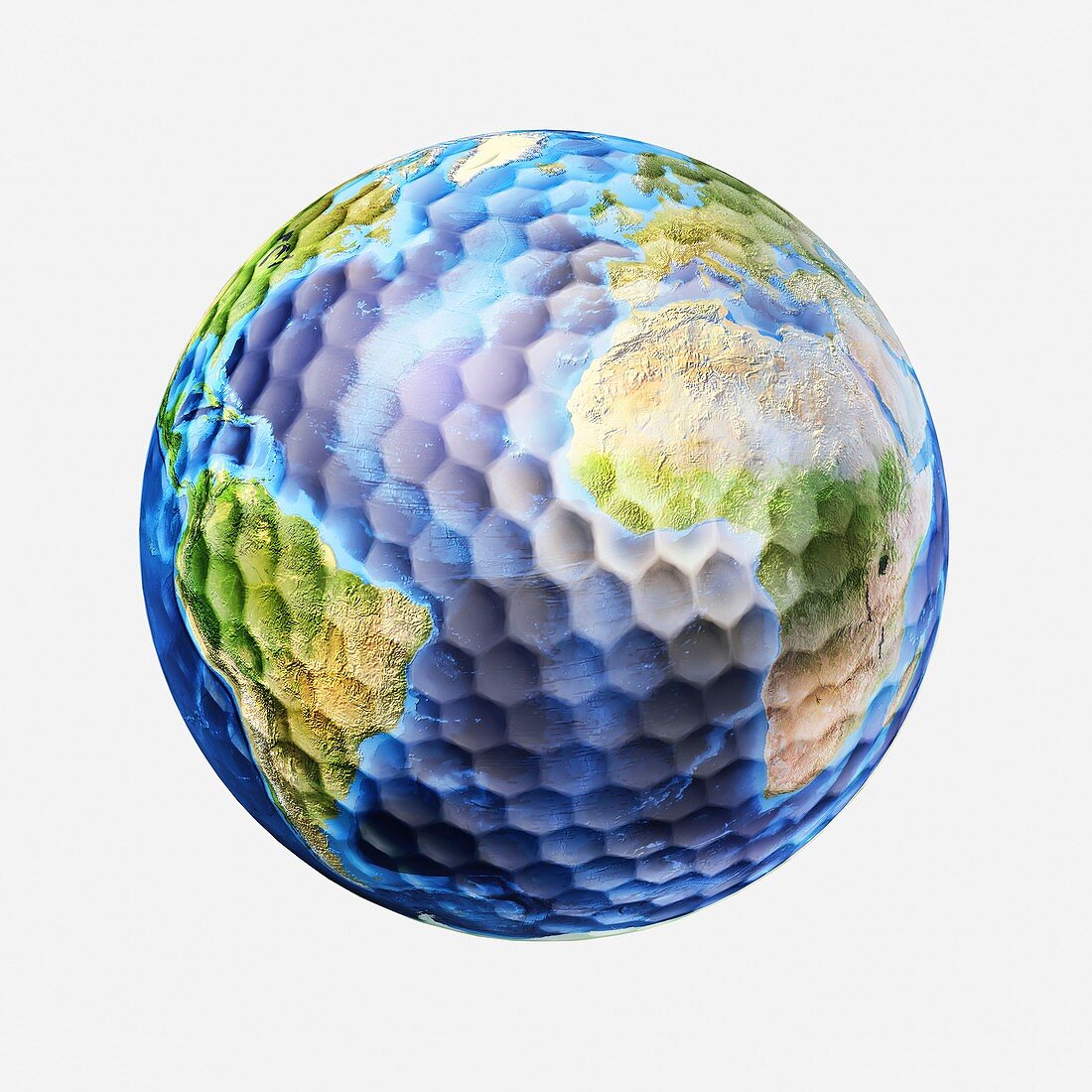 Golf ball Earth,artwork