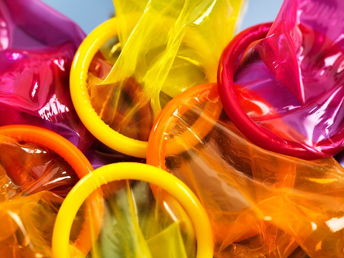 Coloured condoms