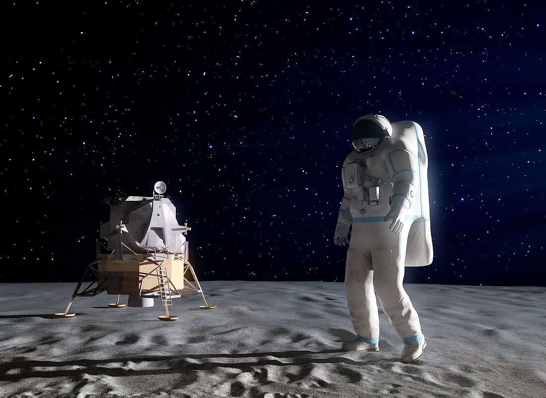Astronaut on the Moon,artwork