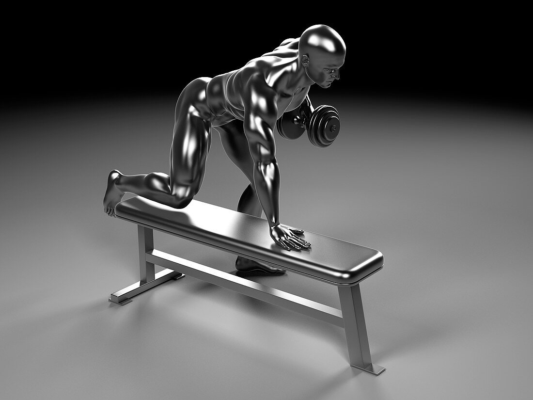 Person weight lifting,artwork