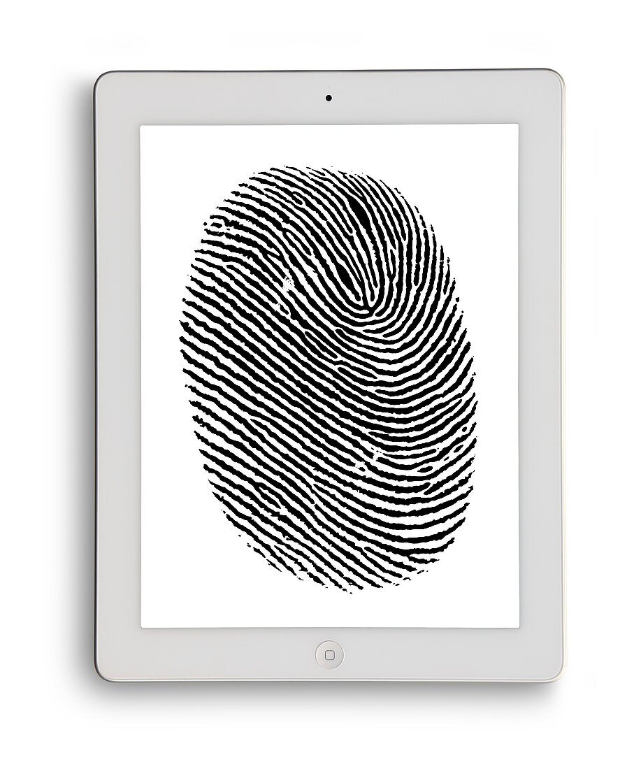 Digital tablet with finger print