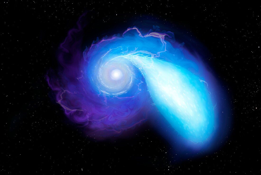 Neutron star and white dwarf merging