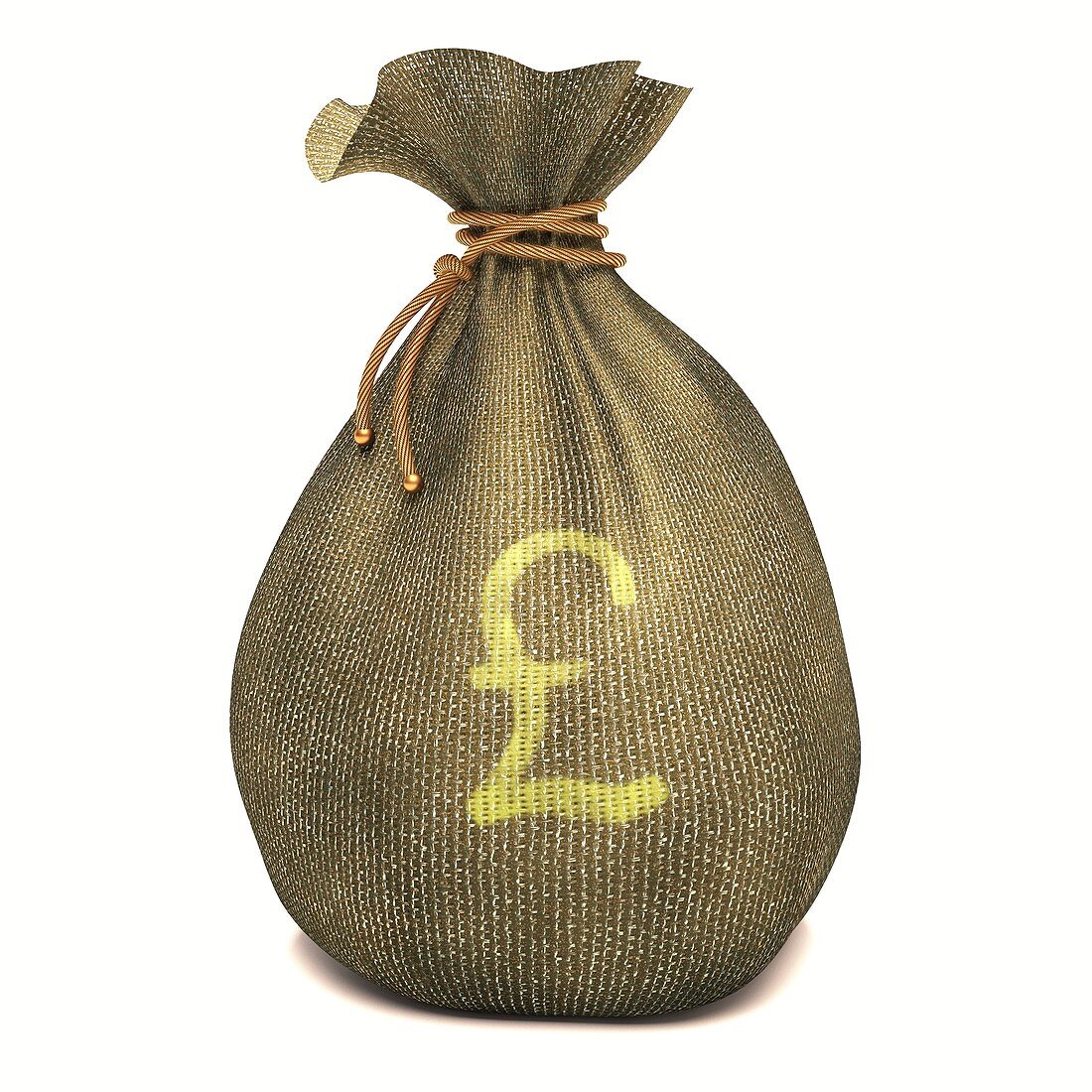 Bag with British pound sign,illustration