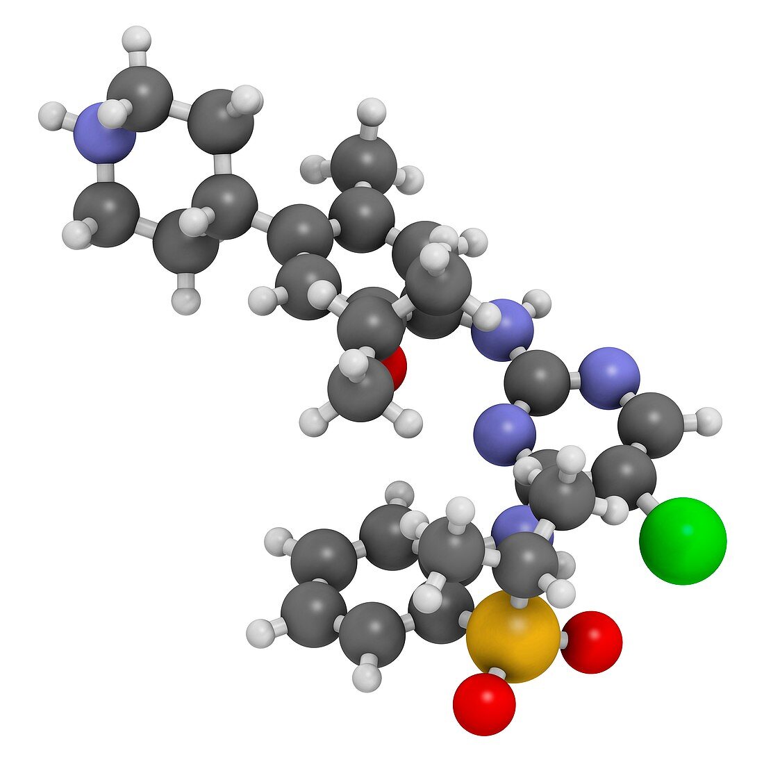 Ceritinib cancer drug molecule
