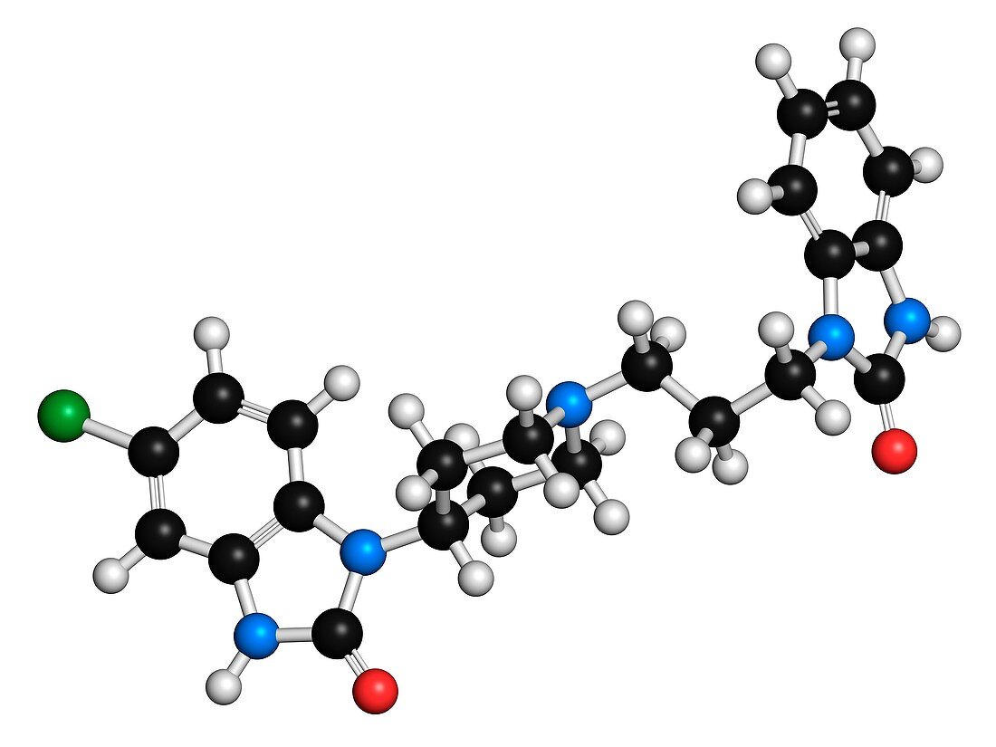Domperidone anti-nausea drug molecule