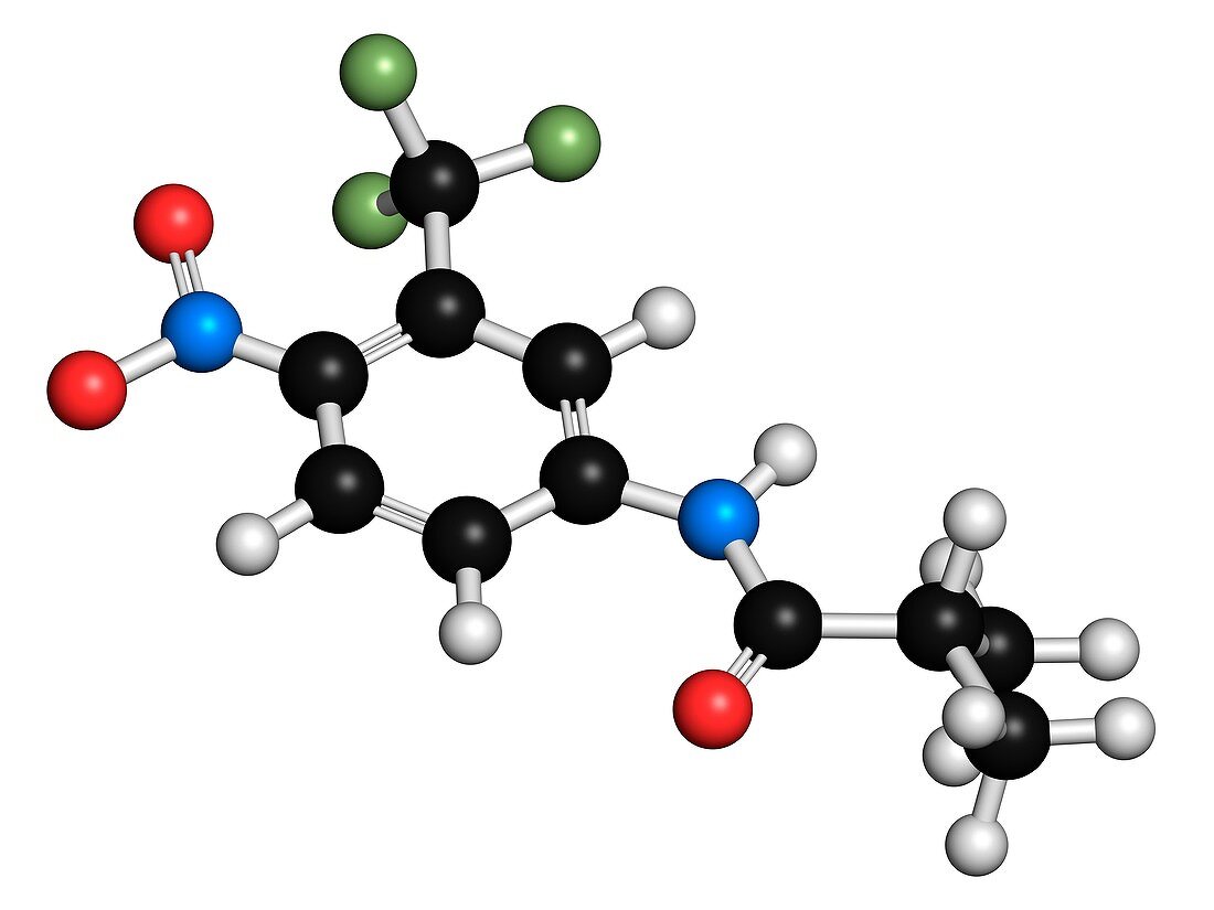 Flutamide prostate cancer drug molecule