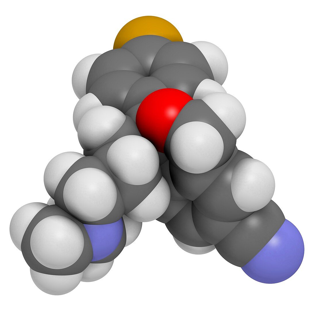 Citalopram anti-depressant drug molecule