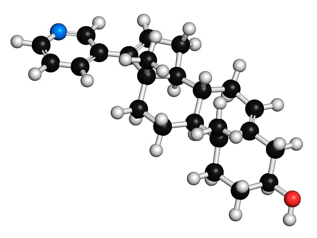 Abiraterone prostate cancer drug molecule
