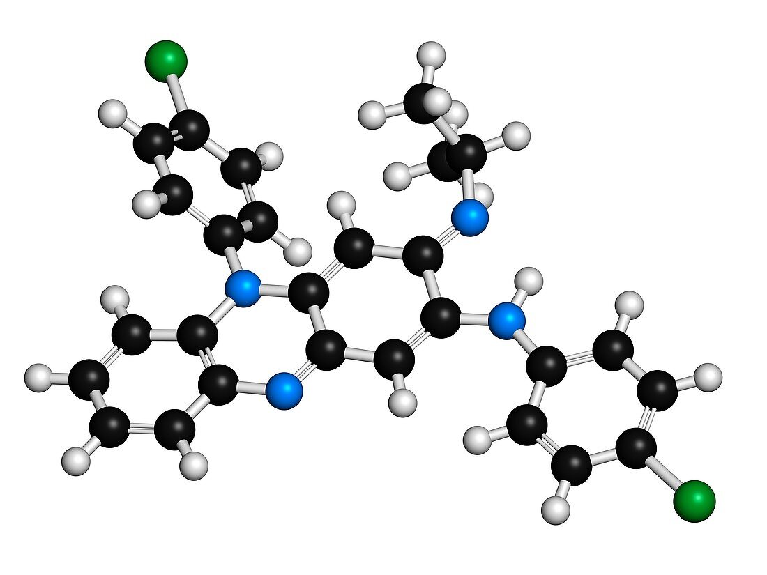 Clofazimine leprosy drug molecule