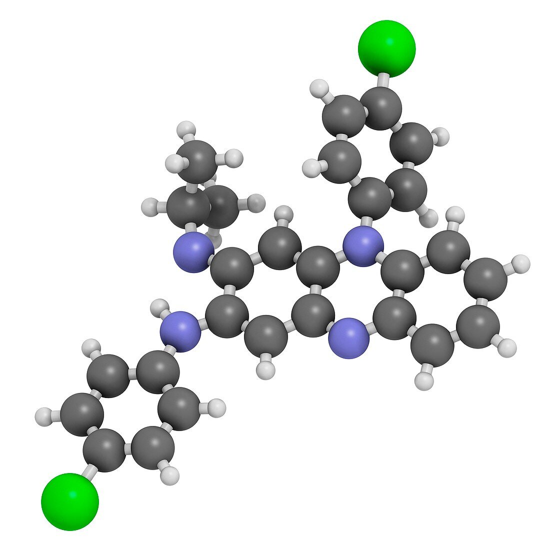 Clofazimine leprosy drug molecule