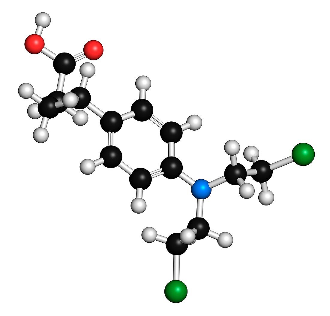 Chlorambucil leukemia drug molecule