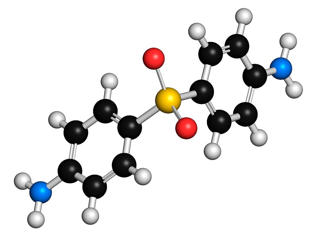 Dapsone antibacterial drug molecule