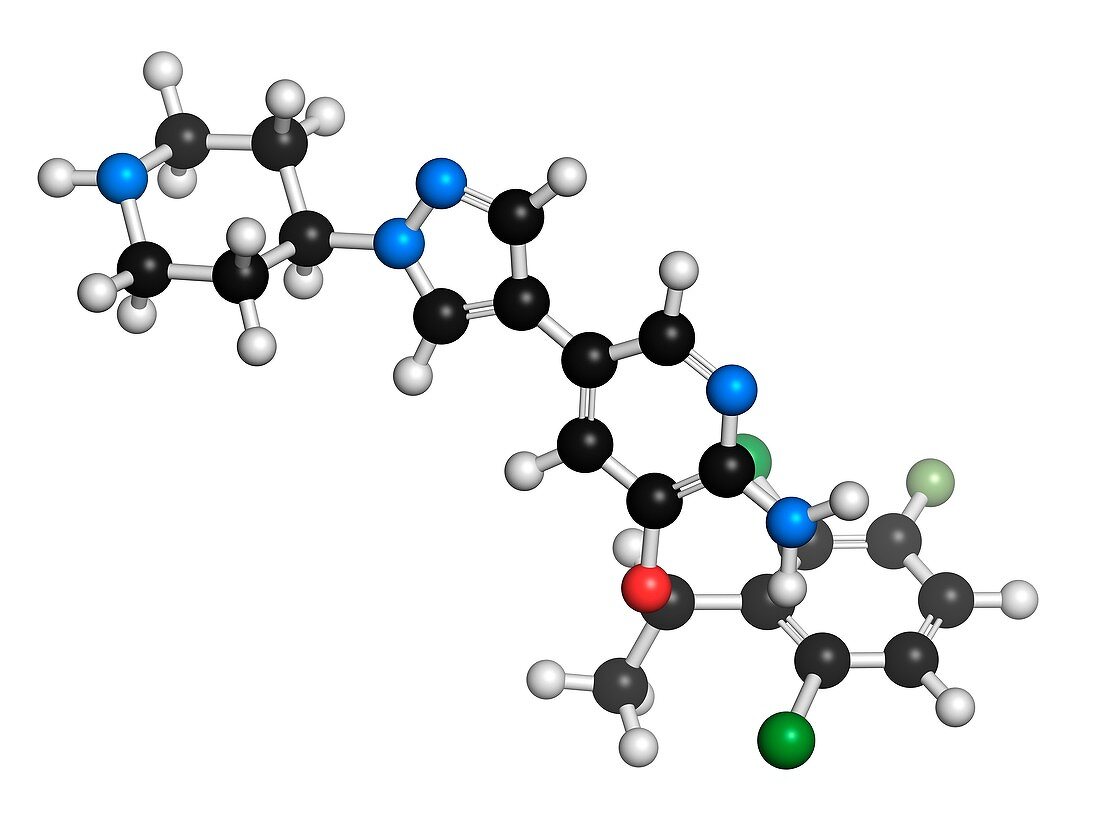 Crizotinib anti-cancer drug molecule