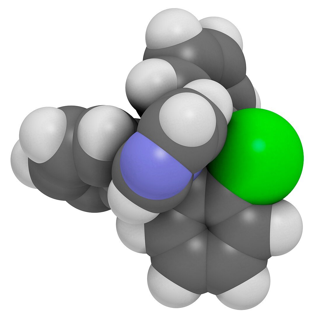 Clotrimazole antifungal drug molecule