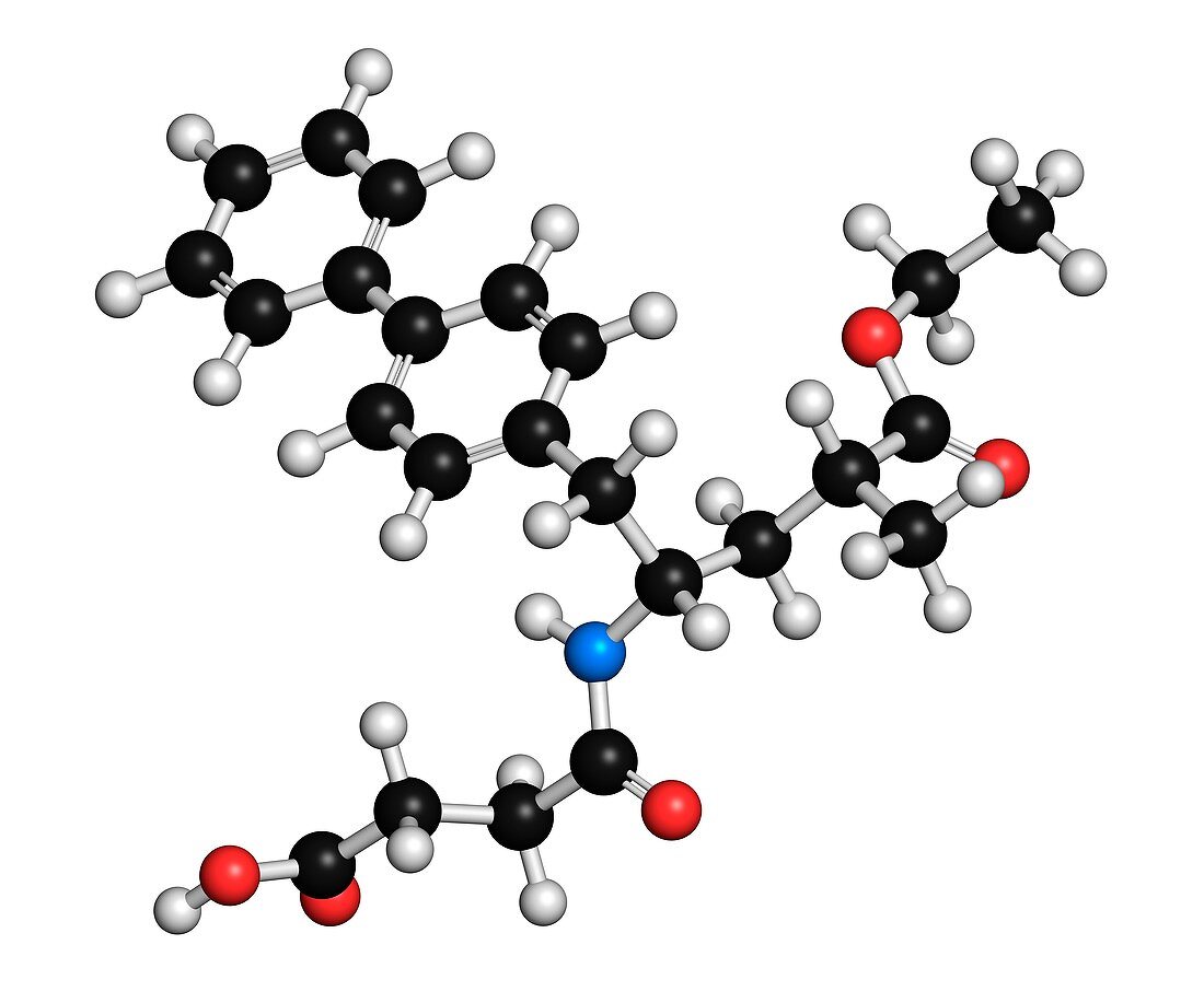 Sacubitril hypertension drug molecule