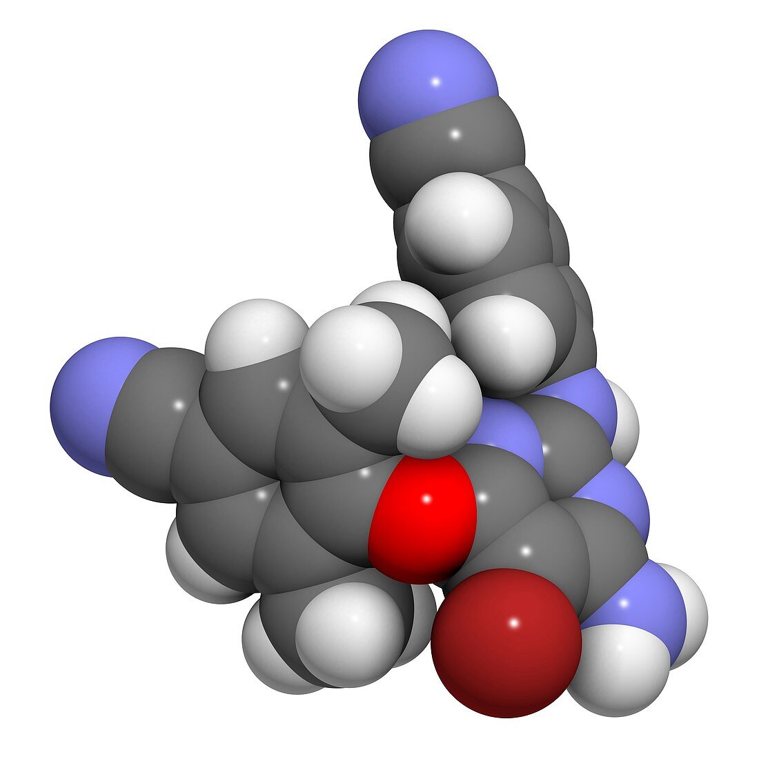 Etravirine HIV drug molecule