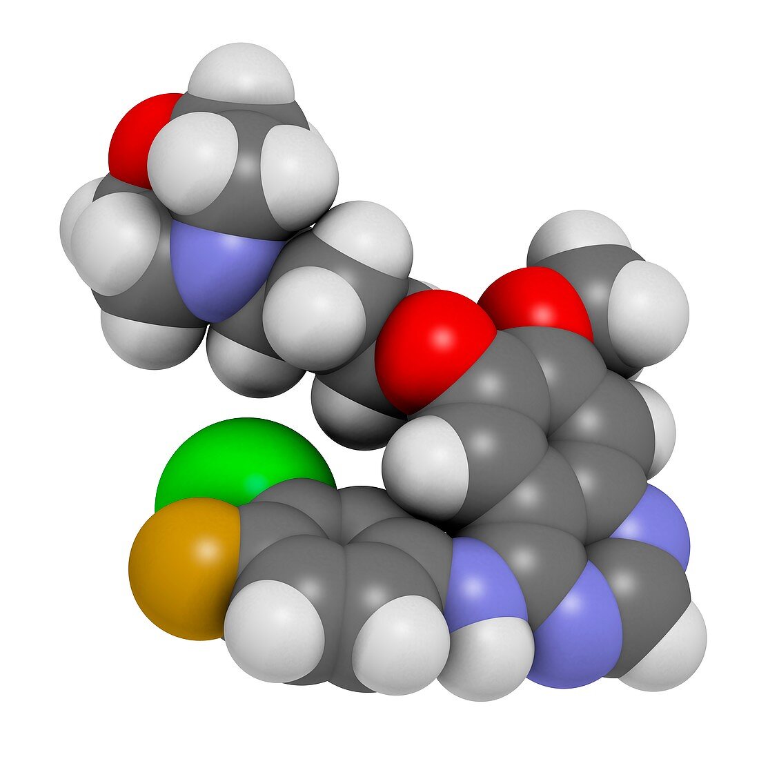 Gefinitib cancer drug molecule