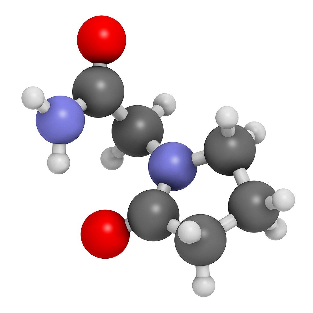 Piracetam nootropic drug molecule