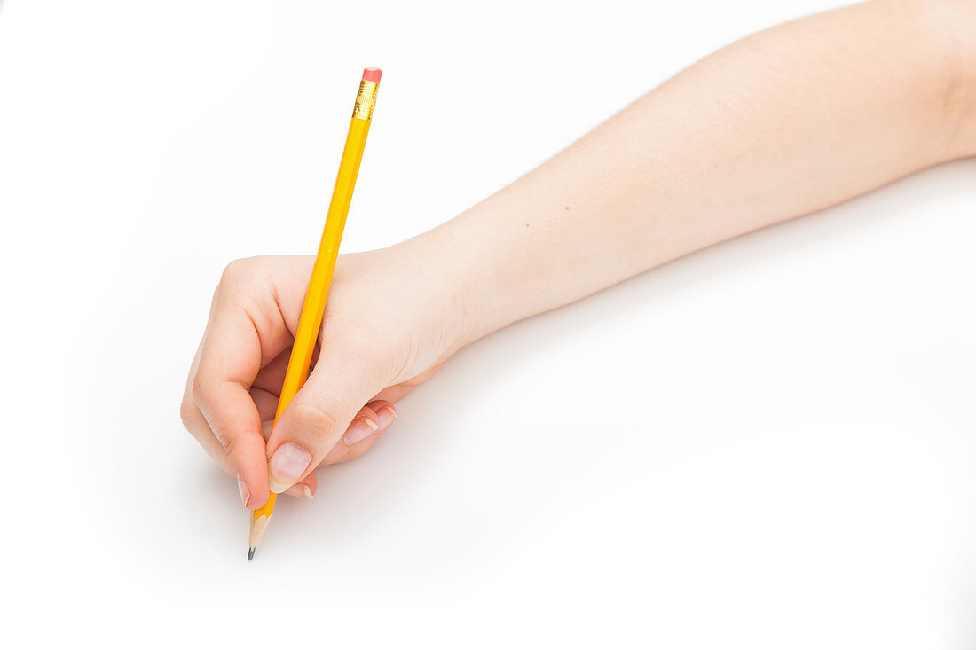 Person using a pencil
