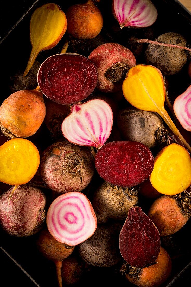 Fresh beetroot and red onions