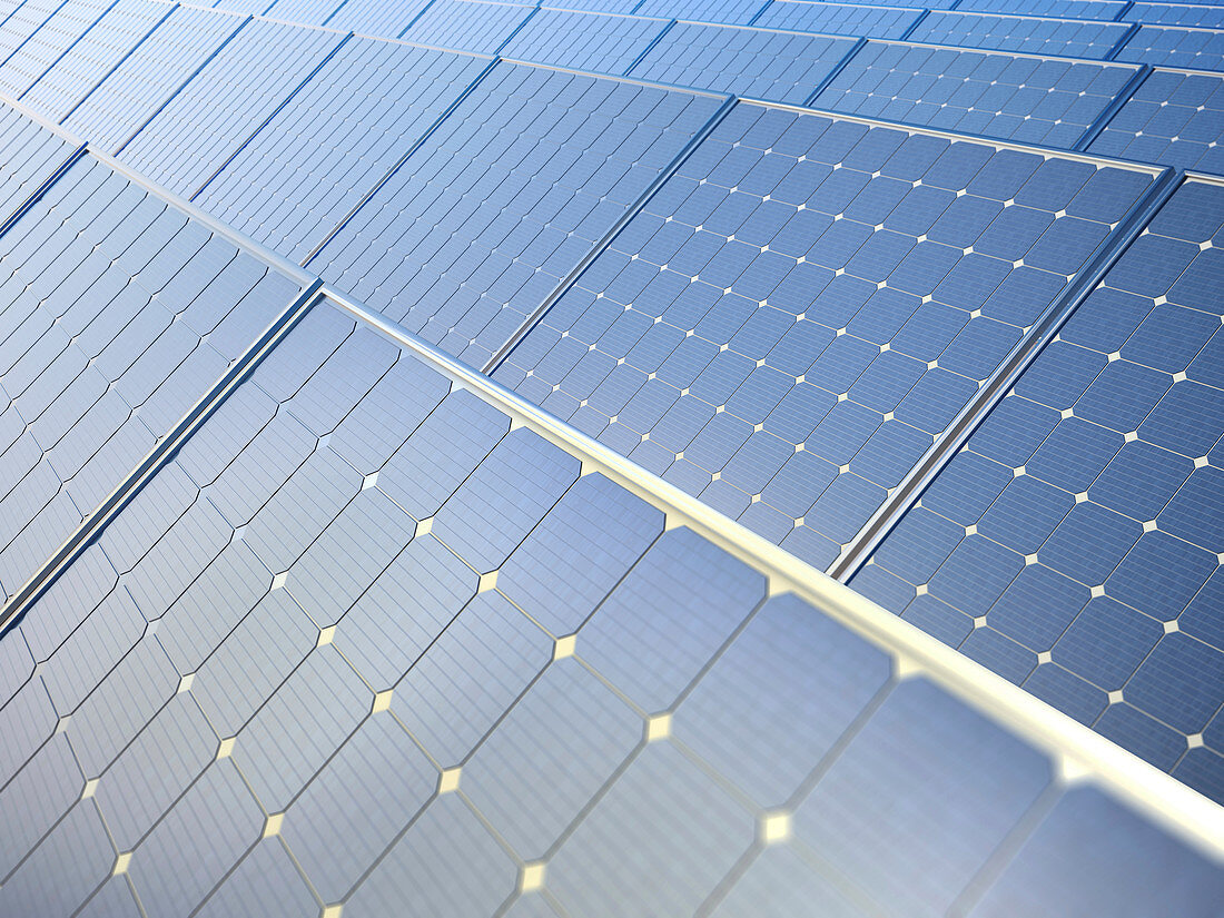 Photovoltaic panels,illustration