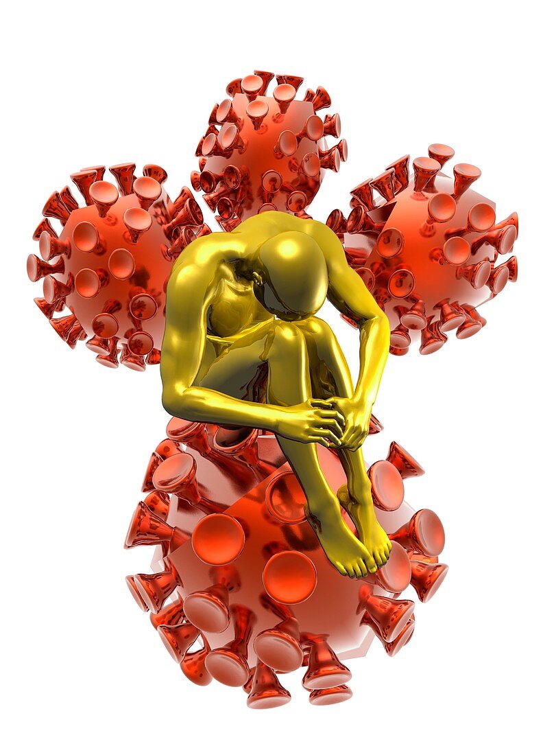 Person with aids,illustration