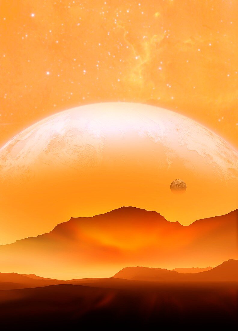 Planet scene,illustration