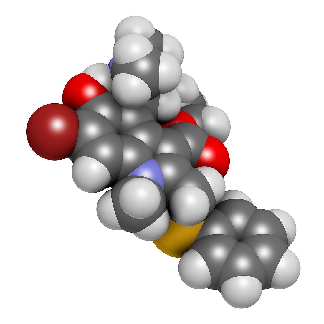 Arbidol influenza drug molecule