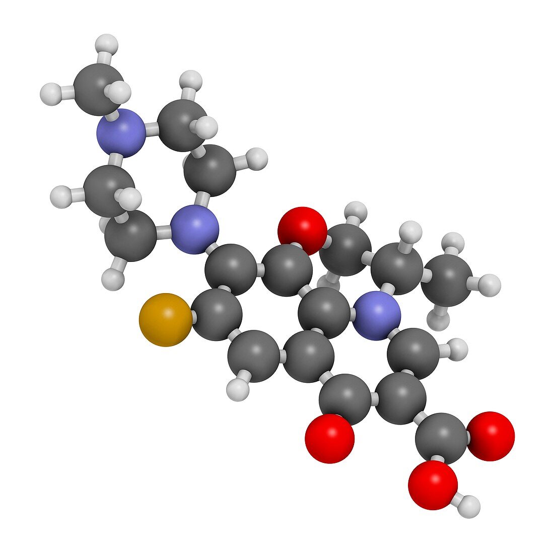 Ofloxacin fluoroquinolone antibiotic drug