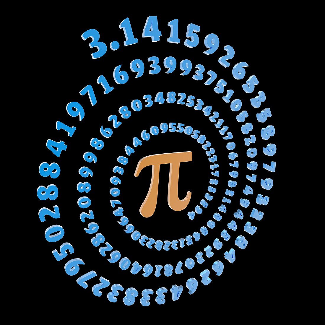 Pi symbol and number,artwork