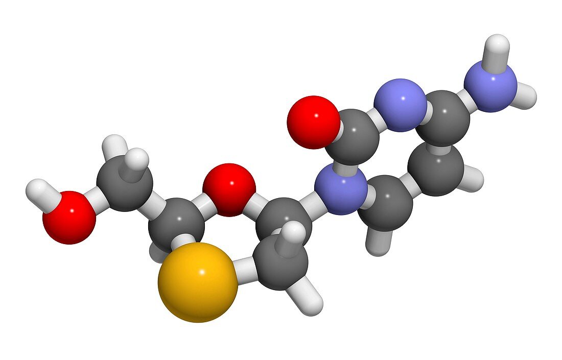 Lamivudine antiviral drug molecule