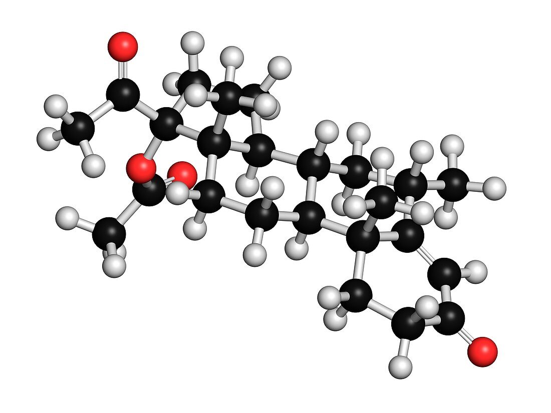 Medroxyprogesterone acetate drug molecule