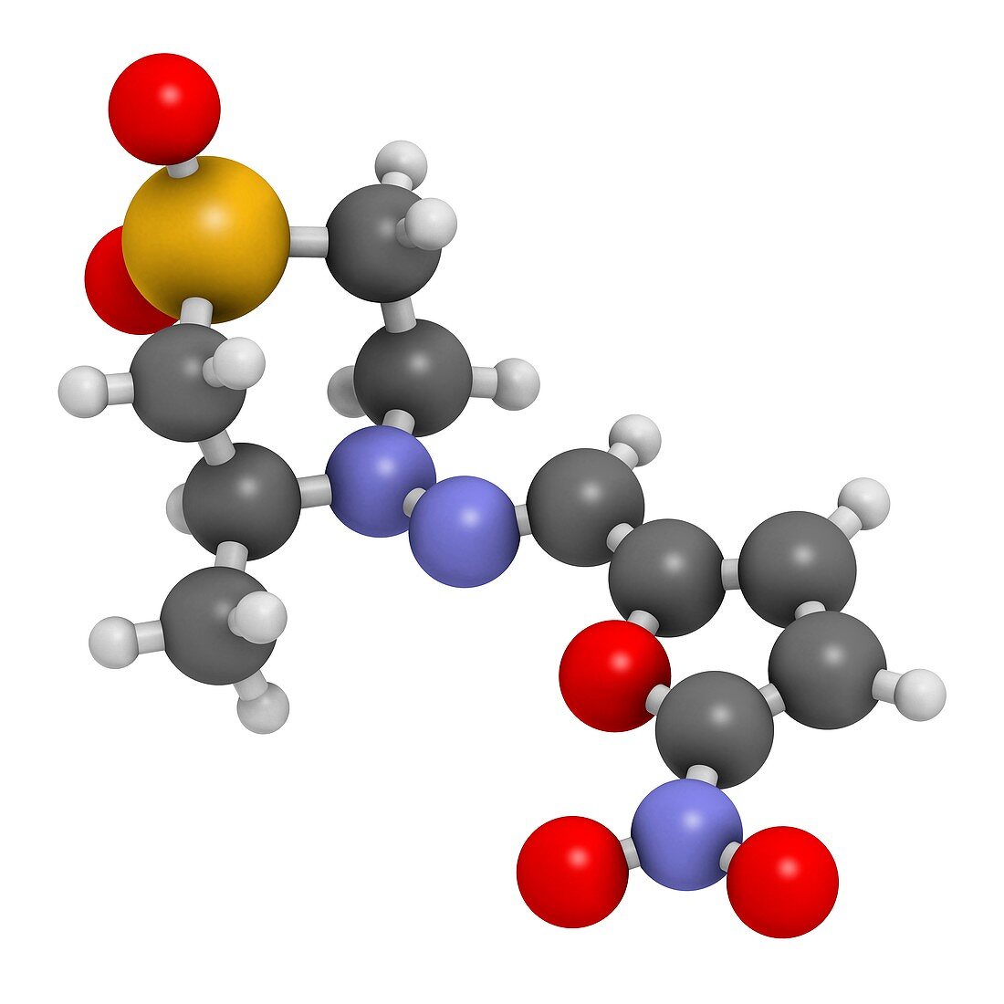 Nifurtimox antiparasitic drug molecule
