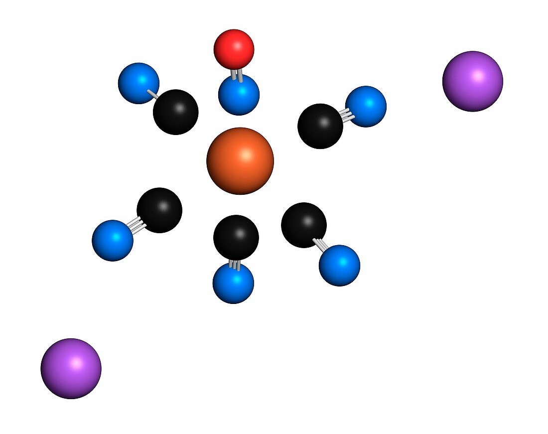 Sodium nitroprusside drug molecule