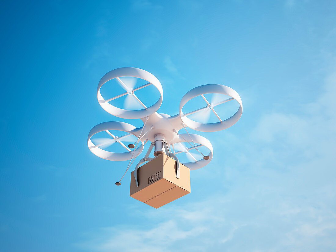 Quadcopter drone,illustration