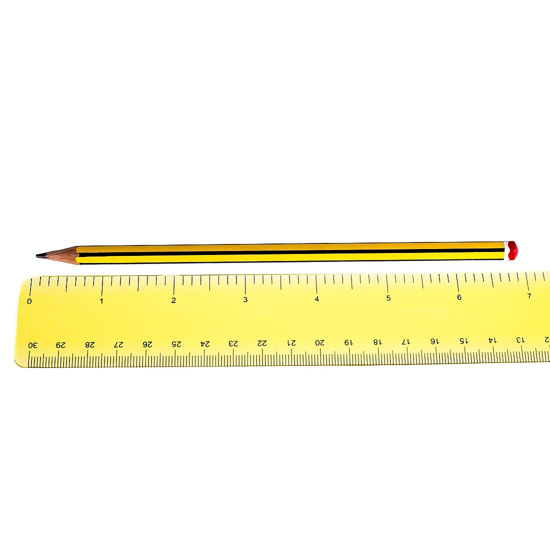 Ruler and pencil