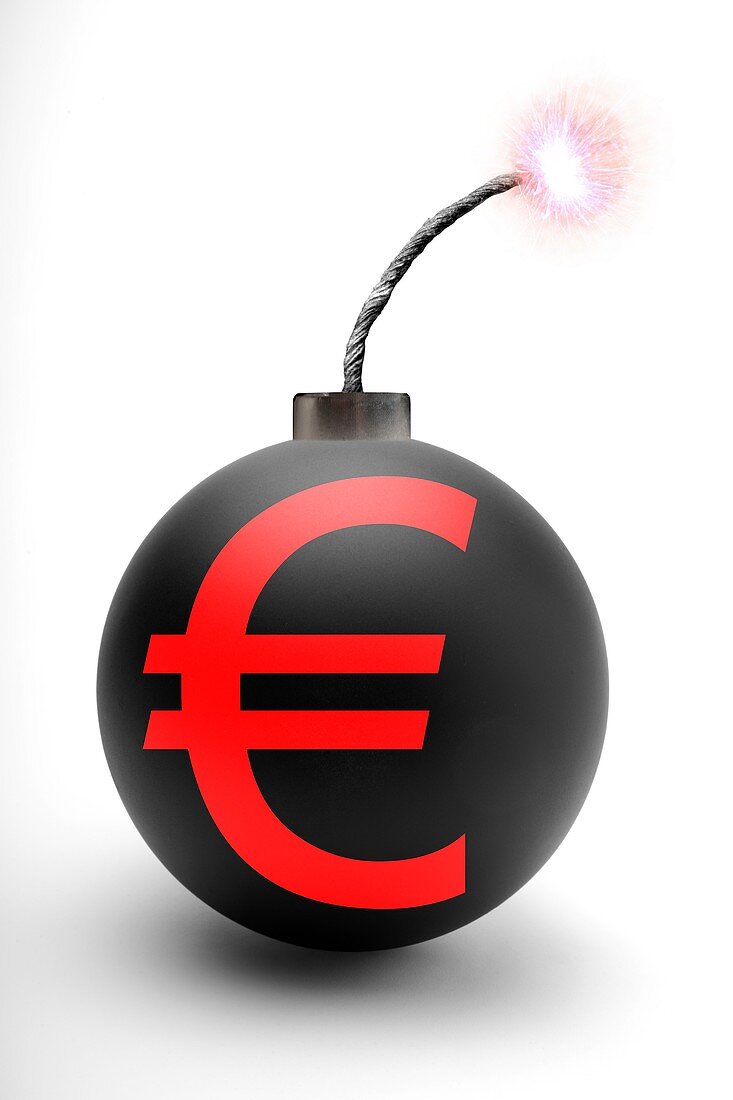 Bomb with Euro symbol