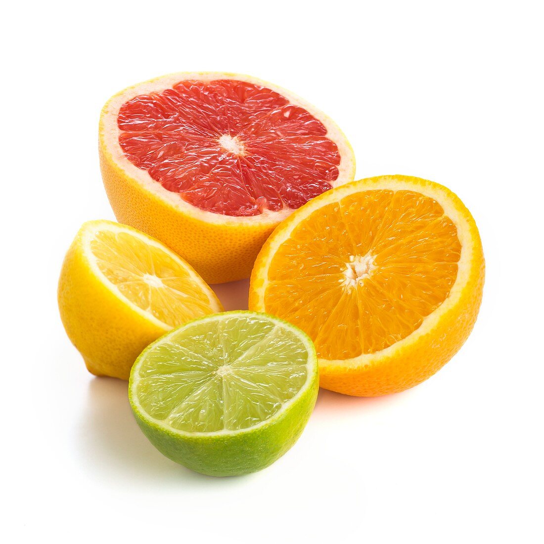 Citrus fruit halves