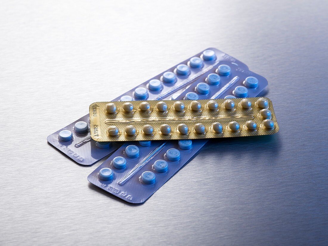 Contraceptive pills in blister packs