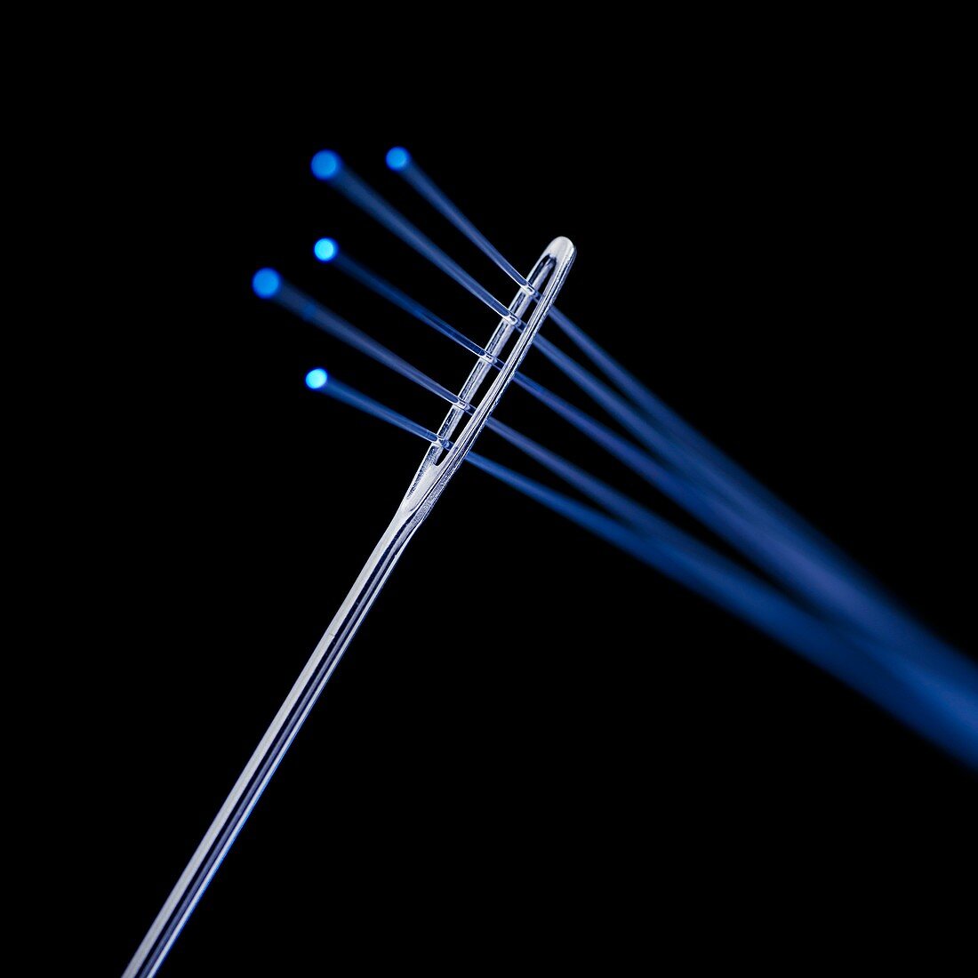 Fibre optics and needle