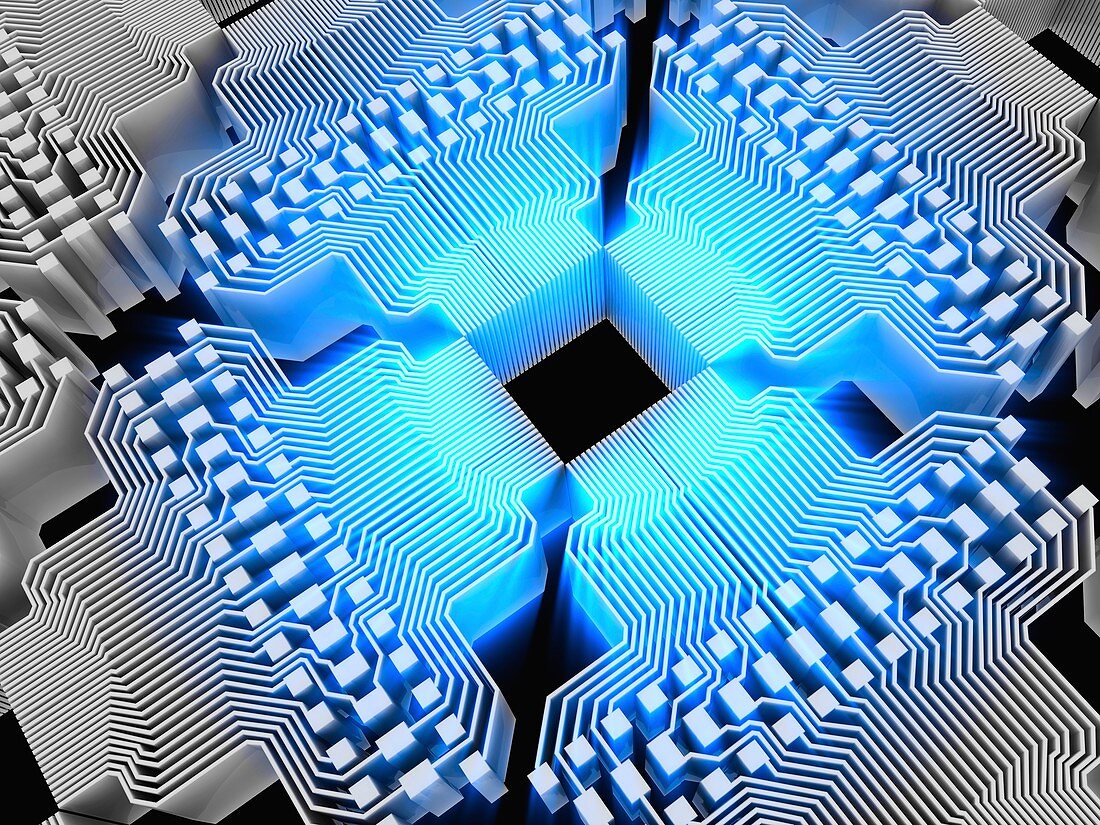 Quantum computer,electronic circuitry