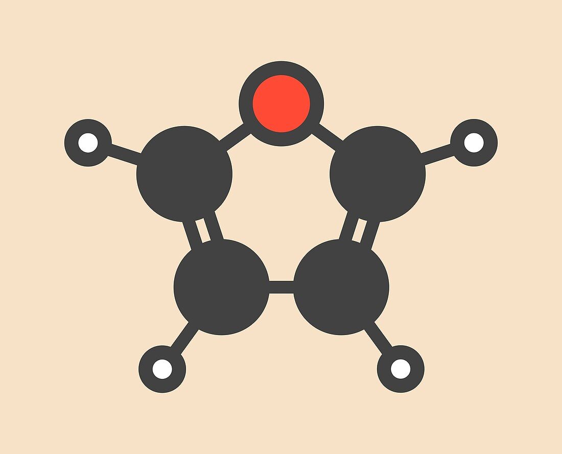 Furan heterocyclic aromatic molecule