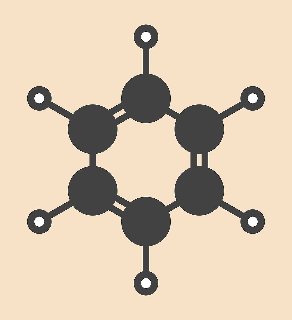 Benzene aromatic hydrocarbon molecule