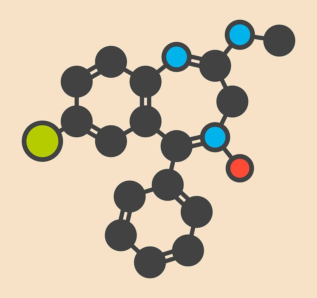Chlordiazepoxide sedative molecule